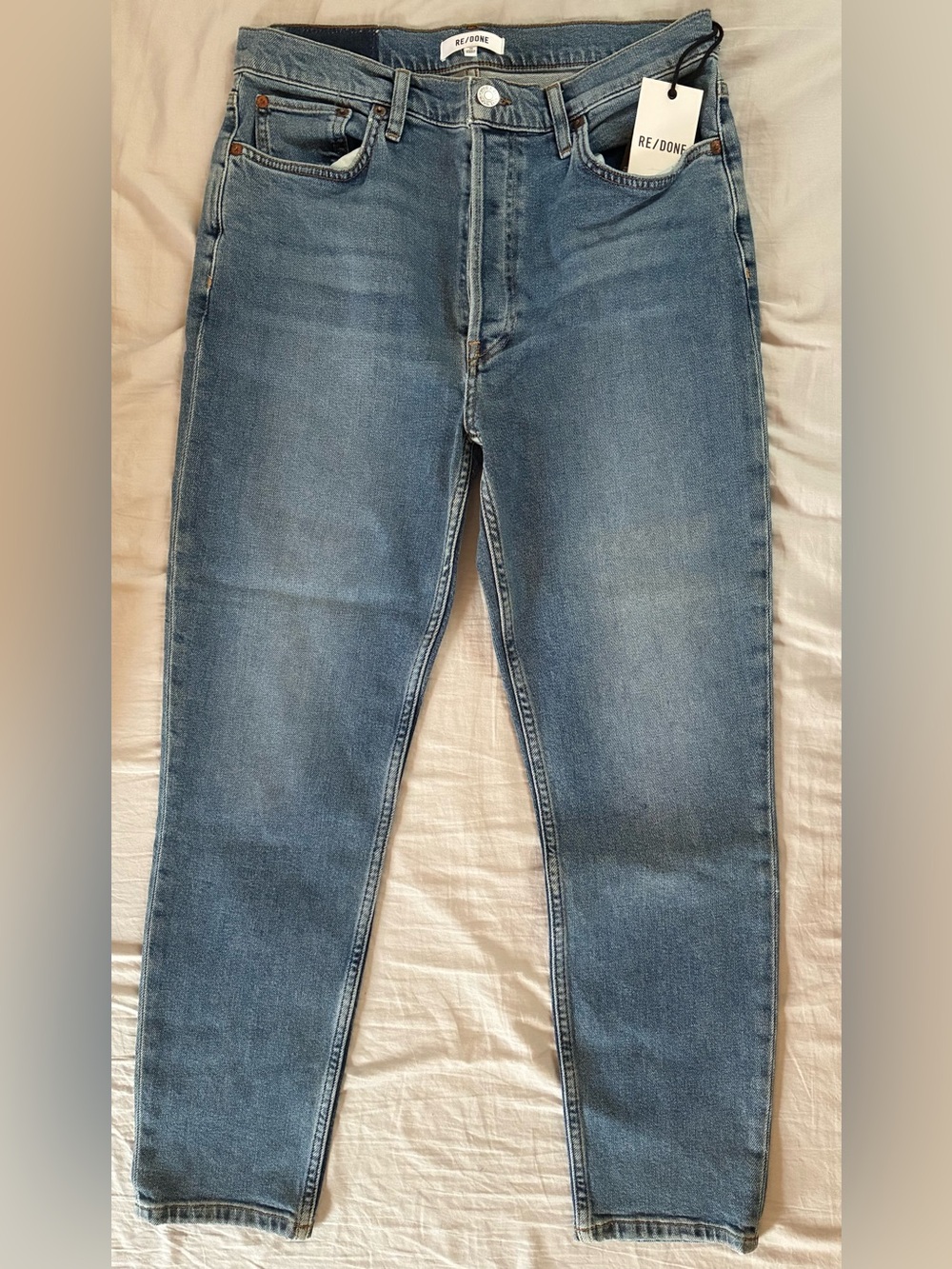 NWT RE/DONE Size 30 90s High Rise Ankle Crop Jeans